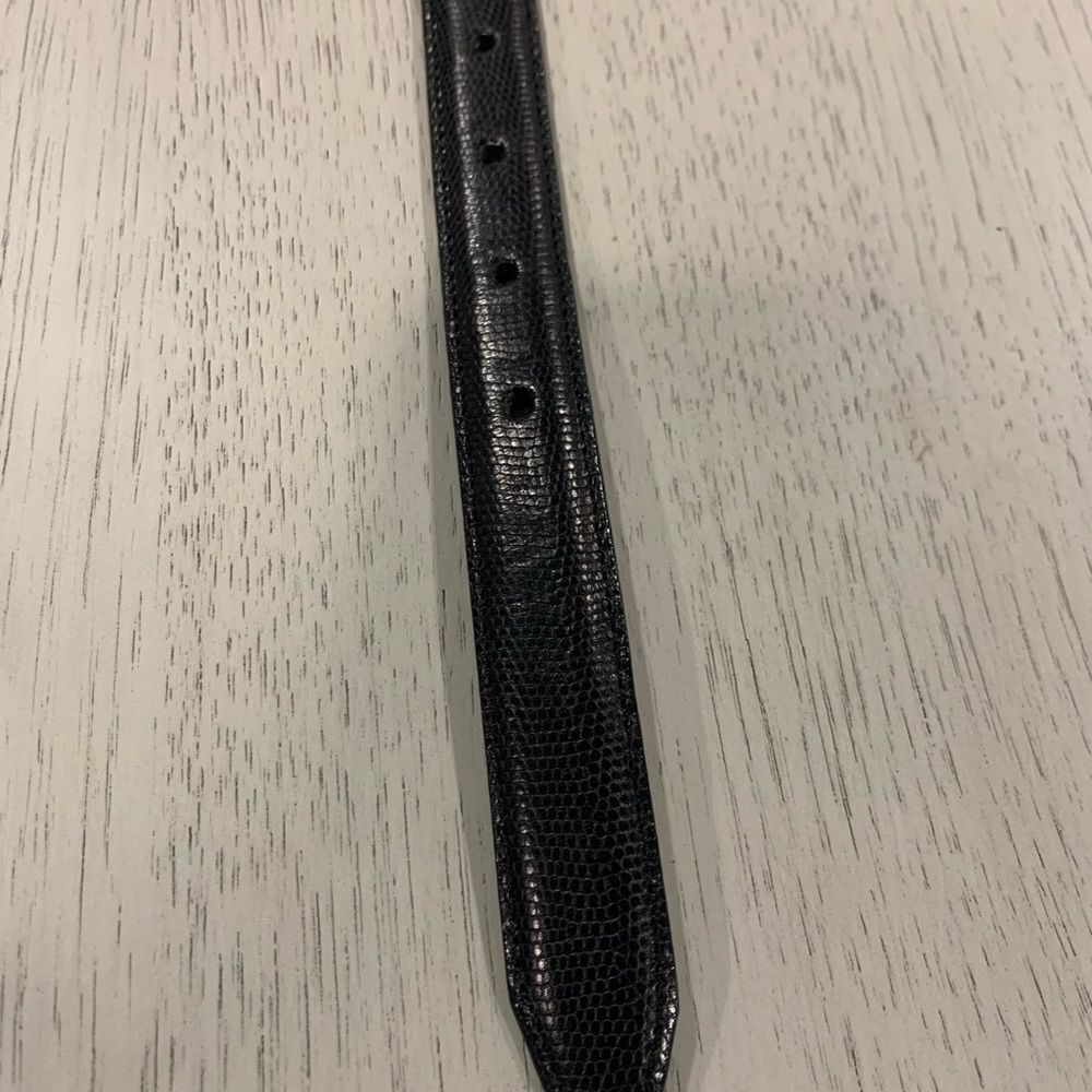 Brighton Black Leather Belt with Gold and Silver Buckle - Picture 11 of 12
